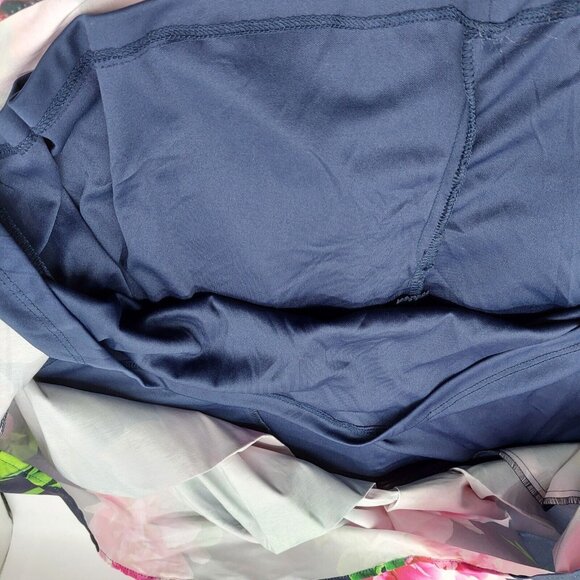 Miss Kim Junior Skirt Floral Pink Blue Size Medium Length 18" Made In USA Zip - Picture 7 of 8